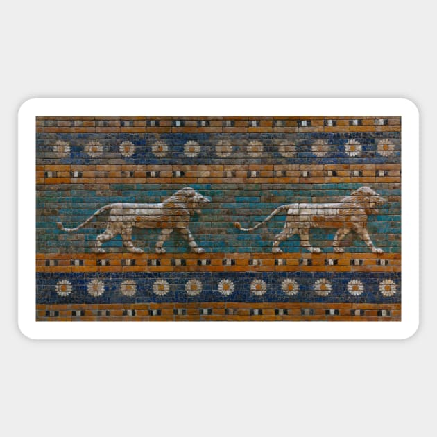 Ishtar Gate Babylon Lion Berlin Magnet by LieveOudejans